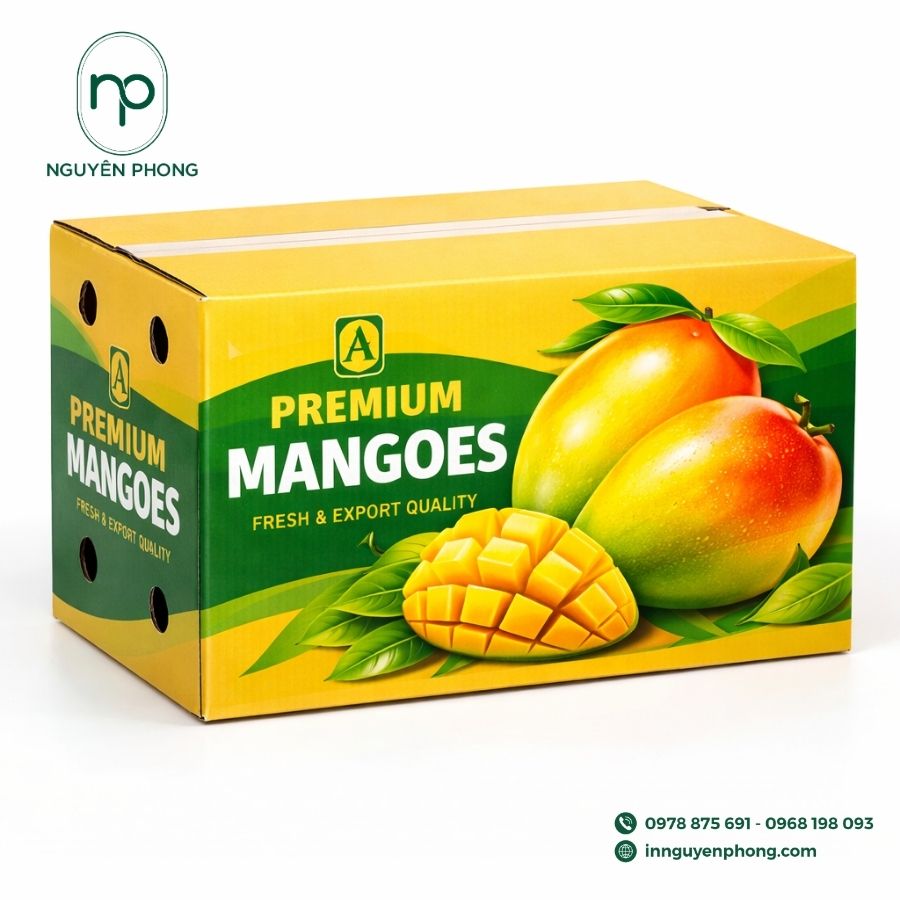 In thùng carton đựng xoài